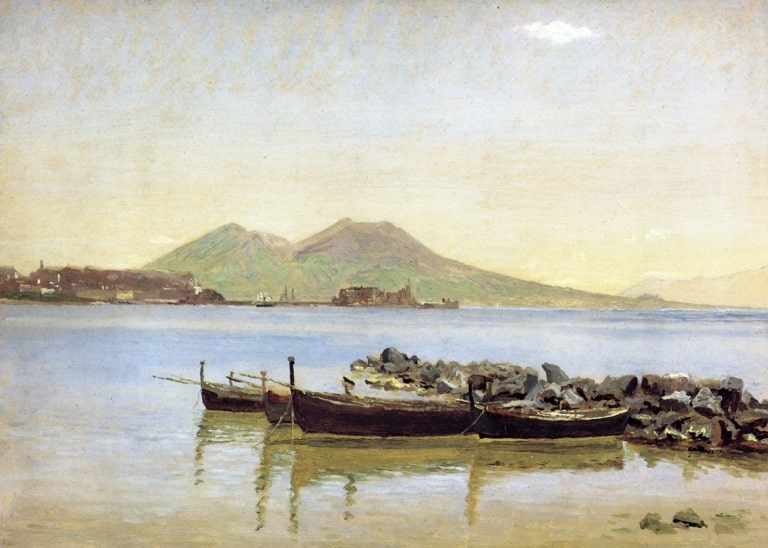 Christen Kobke The Bay of Naples with Vesuvius in the Background