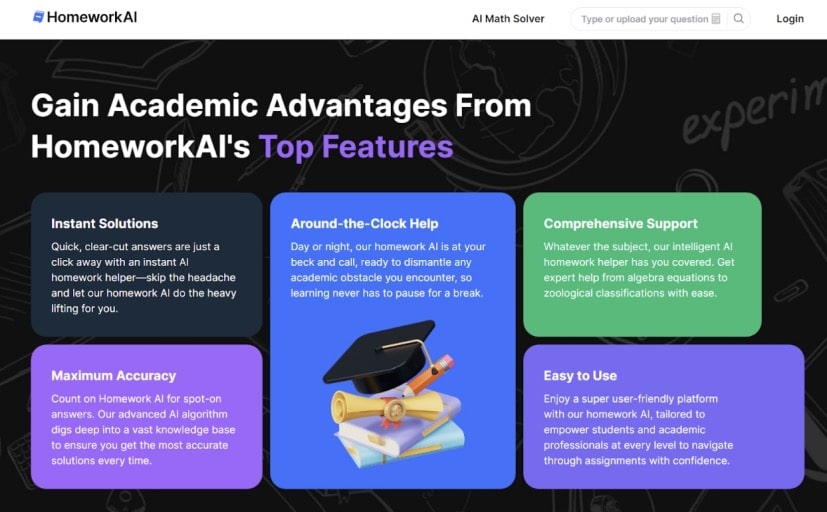 key features of homework ai